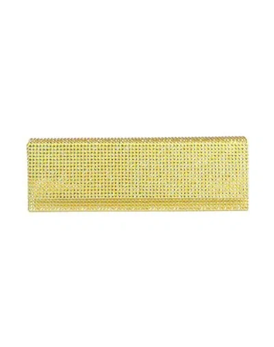 Amina Muaddi Woman Handbag Yellow Size - Textile Fibers