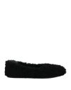 Amina Muaddi Woman Loafers Black Size 8 Shearling In Black