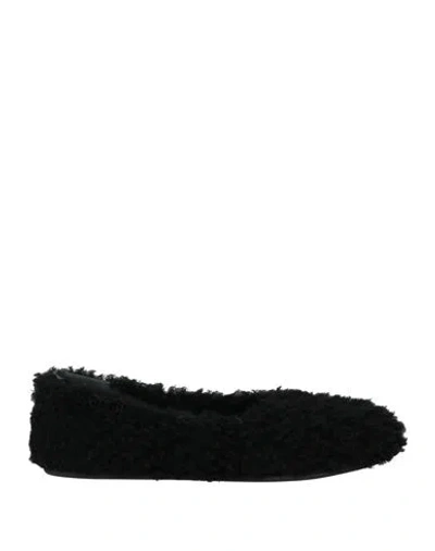 Amina Muaddi Woman Loafers Black Size 8 Shearling