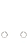 Amina Muaddi Embellished Metal Big Jaheel Earrings In Multicolor