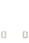 Amina Muaddi Metallic Charlotte Crystal Hoop Earrings In Multicolor