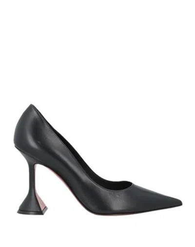 Amina Muaddi Woman Pumps Black Size 6 Soft Leather In Black