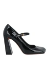 Amina Muaddi Woman Pumps Black Size 8 Leather