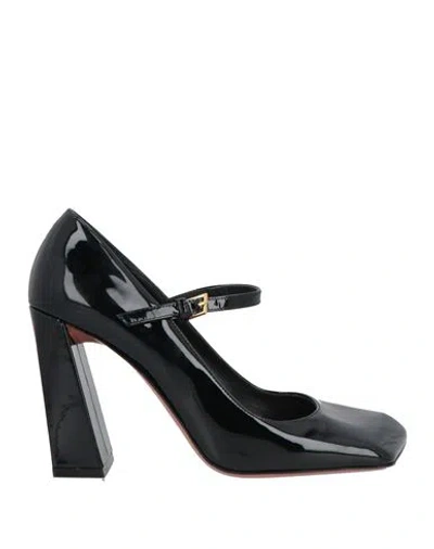 Amina Muaddi Woman Pumps Black Size 8 Leather