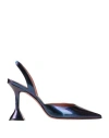 Amina Muaddi Womens Black Holli 95 Sling-back Heeled Mesh Courts In Purple