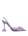 Amina Muaddi Woman Pumps Purple Size 8 Plastic In Multi