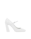 Amina Muaddi Mary Jane Charlotte - Classic In White