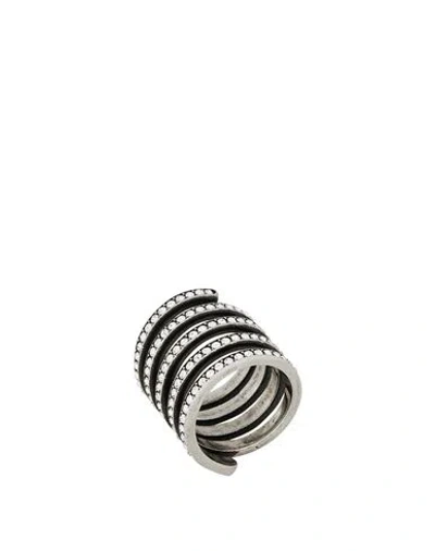 Amina Muaddi Woman Ring Silver Size 6.75 Metal