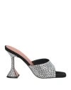 Amina Muaddi Embellished Leather Lupita Heeled Mules 95 In Black