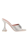 Amina Muaddi Caroline 105mm Crystal-embellished Sandals In Grey