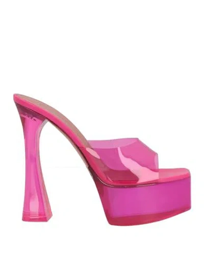 AMINA MUADDI AMINA MUADDI WOMAN SANDALS MAGENTA SIZE 7 PVC - POLYVINYL CHLORIDE