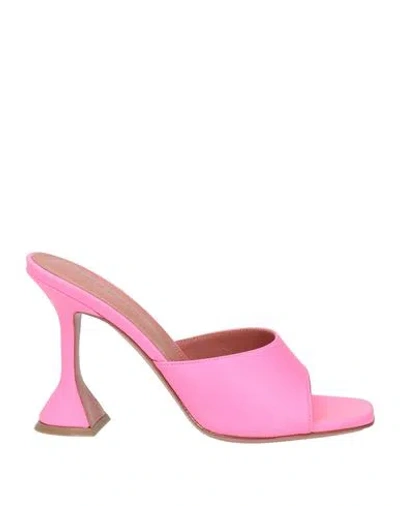Amina Muaddi Lupita Slipper 95 Heeled Sandals In Pink