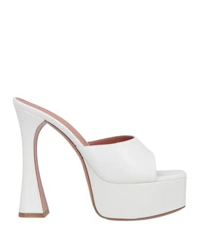 Amina Muaddi Dalida Metallic Leather Platform Sandals In Silver