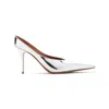 Amina Muaddi Anok Pointed Toe Mule In Metallic