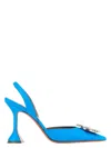 Amina Muaddi Begum Swarovski Crystal-embellished Satin Slingback Pumps
