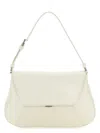 Amina Muaddi Women Black Leather Ami Shoulder Bag