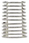 Amina Muaddi Bracciale Vittoriacuff Whicrysil In Metallic
