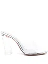Amina Muaddi Women Brigitte Pvc Heel Mules In Silver