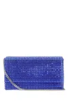 Amina Muaddi Clutch Superaminipaloma Blue