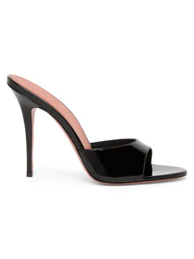 Amina Muaddi Women's Elodie Patent Leather Mules In Black