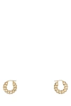 Amina Muaddi Jah Hoop Small Earrings In Gold
