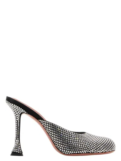AMINA MUADDI WOMEN'S EMBELLISHED SATIN IRIS MULES