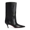 Amina Muaddi Fiona 60mm Leather Boots In Black