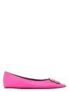 Amina Muaddi Ballerine Camelia In Raso Fucsia  Donna