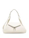 Amina Muaddi Women's Gemini Leather Bag In Beige