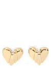 Amina Muaddi Heartbreaker Earring Gold Base Heartbreakerearr Gold In Metallic