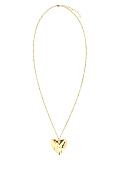 Amina Muaddi Women Heartbreaker Necklace Gold Base In Multi