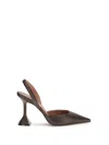 Amina Muaddi Women Holli 95mm Pointed Slingback Pumps In Brown