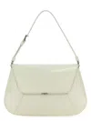 Amina Muaddi Women Black Leather Ami Shoulder Bag