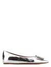 Amina Muaddi 5mm Camelia Mirror Leather Ballerinas
