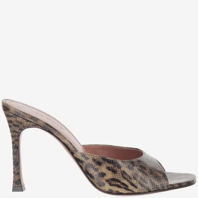 Amina Muaddi Women Leopard Print Slip-on Heels, 5.5 Luxury Pumps & Heels For Women Darveys In Brown