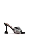 Amina Muaddi Women Lupita Crystal Sandals In Black