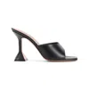 Amina Muaddi Lupita' Suede Heeled Slip Ons In Black
