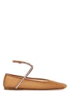Amina Muaddi Square Toe Ballet Shoes