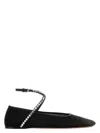Amina Muaddi Ane Crystal-embellished Mesh Ballerina Shoes