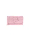 Amina Muaddi Mini Paloma Crystal-embellished Clutch In Baby Pink