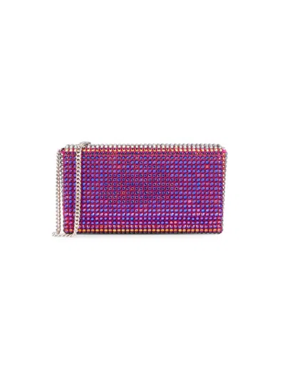 Amina Muaddi Women's Mini Paloma Crystal Embellished Shoulder Bag In Magenta Violet