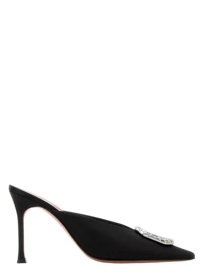 AMINA MUADDI WOMEN'S SATIN CAMELIA MULES