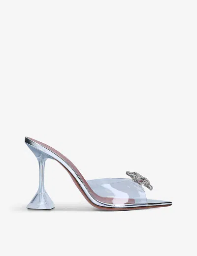 Amina Muaddi Womens Other Rosie Glass Crystal-embellished Sling-back Pvc Courts