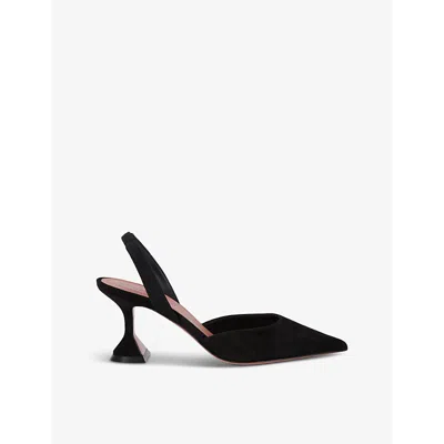 AMINA MUADDI WOMENS AMINA MUADDI HOLLI 70 SUEDE SLINGBACK HEELS
