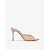 Amina Muaddi Womens Blush Alexa 95 Mesh Slippers In Blush