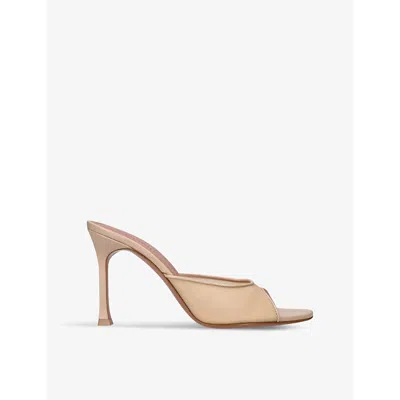 Amina Muaddi Womens Blush Alexa 95 Mesh Slippers