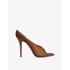 Amina Muaddi 105mm Anok Satin Peep-toe Sandals In Multi
