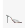 Amina Muaddi Womens  Alexa 95 Pvc Heeled Mules In Other