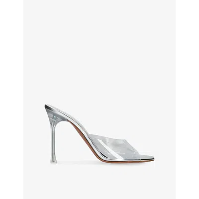 Amina Muaddi Womens  Alexa 95 Pvc Heeled Mules In Other