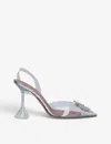 Amina Muaddi Womens Other Begum Crystal-embellished Pvc Heeled Courts In Multi-coloured